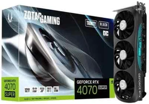 ZOTAC NVIDIA GAMING GeForce RTX 4070 SUPER TRINITY OC BLACK Edition 12GB Graphic - Picture 1 of 5