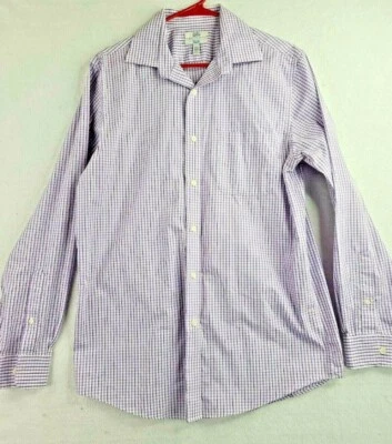 Camisa Croft & Barrow Clásica Ligera Púrpura A Cuadros Manga Larga Para Hombre Mediana Foto 1 de 4