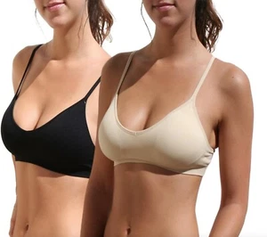 NEW Blue 55 Women's Bralette Wireless Padded Bra Top Sexy Everyday Basic Set - Picture 1 of 6