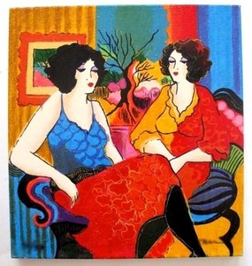 Patricia Govezensky- Models Talking Hand-Signed and Numbered Serigraph with COA