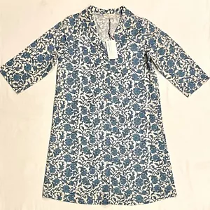 Terzo Millennio Made in Italy Cotton/Linen Shirt Dress 3/4 Sleeve Knee Length BN - Picture 1 of 4