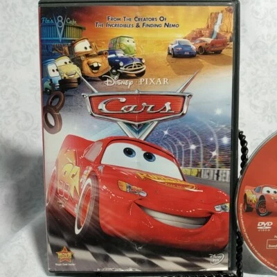 Disney Pixar Cars 2006 DVD kids movie Lightning McQueen Animated Widescreen SWB  - Image 1 of 3