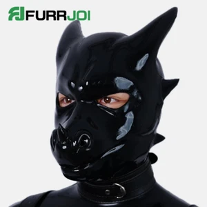Máscara de dragón malvado de silicona Furrjoi juego de rol tocado fetiche peludo color personalizado - Imagen 1 de 14