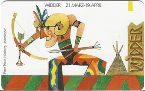 A 16 08.00 Horoskope: Widder, Peter Thiele, Telefonkarte, ungebraucht - Bild 1 von 2