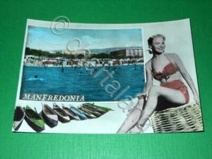 AK Manfredonia - Der Strand vom Meer aus um 1955 - Bild 1 von 1