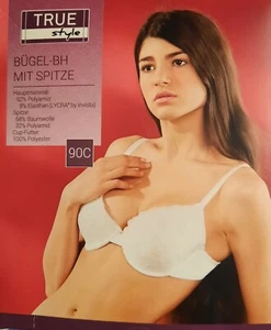 Wunderschöner, cremeweißer Bügel-BH mit Spitze, Gr. 90C, NEU mit Etikett/Opv.! - Bild 1 von 4
