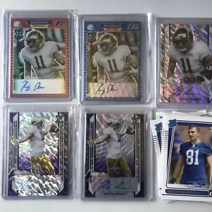 2021 Leaf Pro Set Ben Skowronek 5 Autos (all numbered) & Rated Rookies Steelers - Picture 1 of 13