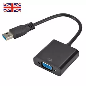 Adaptador de pantalla de video USB 3.0 a VGA 1080P convertidor multipantalla (negro) - Imagen 1 de 12