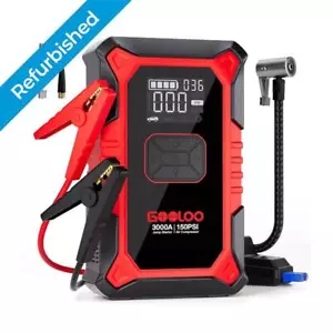 GOOLOO A3 JUMP STARTER WITH AIR COMPRESSOR,3000A PORTABLE CAR BATTERY BOOSTER - Picture 1 of 9