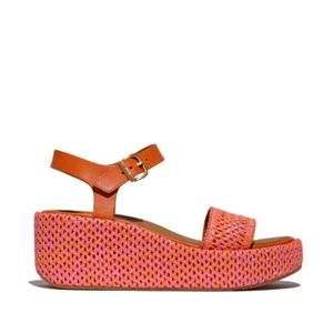 Fitflop PLATAFORMAS TEJIDAS CUÑAS Sandalia Sandalia de cuña Rosa-Naranja - Imagen 1 de 4