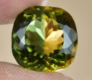 Natürlicher zweifarbiger Turmalin 6,75 ct Kissen selten zertifiziert lose Edelstein - Bild 1 von 7