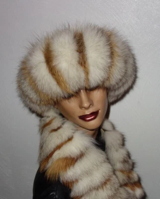 Diadema de piel de zorro azul piel de zorro polar cinta para el pelo gorro de piel piel piel de zorro XL Foto 1 de 4