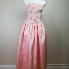 Escada Couture Beaded Silk Pink Princess Ball or Wedding Gown Sz 10
