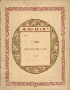 Josef Low, Ditson Edition, Teacher and Pupil, ca 1900 - Picture 1 of 2