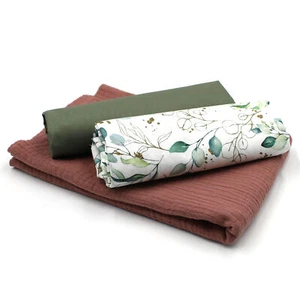 Musselin Stoffpaket 2x Baumwollstoff je 0,5m + Musselin Nähen Double Gauze Set04 - Bild 1 von 7