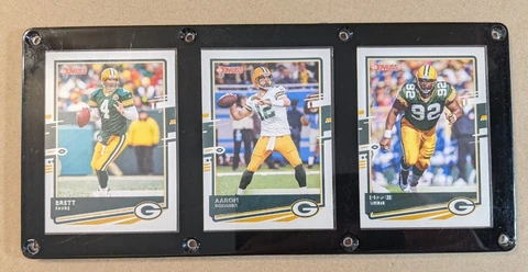 GREEN BAY PACKERS 3 CARD PLAQUE BRETT FAVRE AARON RODGERS REGGIE WHITE Cover