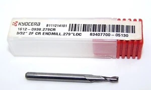 1612-0938.279CR Kyocera 3/32" Carburo 2 Flauta Extremo Fresadora .005" Radio .0938" Diámetro - Imagen 1 de 3