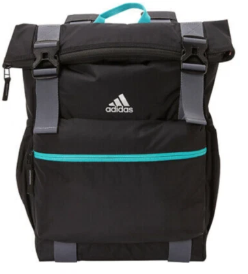 adidas Women's Yola Backpack, Black/Trace Blue/Hi-Res Aqua, Sport/Travel Bag - Image 1 of 2