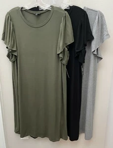 EXPRESS Flutter Sleeve Tee Dress Large NWT MSRP $49.95 - Picture 1 of 6