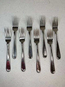 Oneida FLIGHT RELIANCE Flatware - 8 Dinner Forks 7 1/2” - Picture 1 of 13