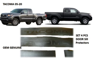 SET 4 PCS DOOR Sill Protectors Genuine OEM 05-20 Toyota TACOMA BLACK COLOR OEM - Bild 1 von 5