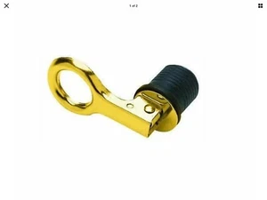 Seachoice Snap Type Drain Plug Fits 1 Inch Model 18821 Brass W/Neoprene Seal - Picture 1 of 2