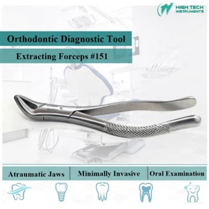 Dental Extracting Forceps #151 For Upper Molar Extraction German Stainless Steel - Picture 1 of 4