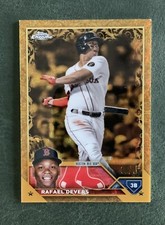Rafael Devers 2023 Topps Chrome Gilded Gold Wave #/75 - Boston Red Sox