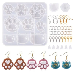 1 juego de pasador de ojo de anillo de salto abierto de hierro hágalo usted mismo kit para hacer joyas que incluye moldes de silicona - Imagen 1 de 7