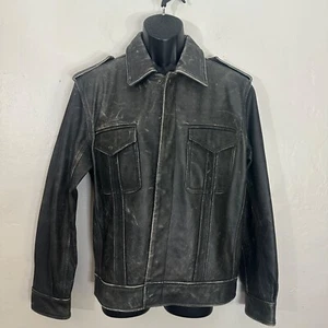 Chaqueta de cuero envejecido Contigo grande ligeramente usada 100 % cuero - Imagen 1 de 5