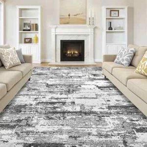 VK VK·LIVING 5'x7' Area Rugs 5'x7' Washable Rug 5'x7' 5' x 7' Light-grey NEW - Picture 1 of 6