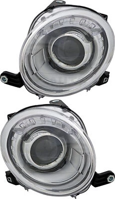 Juego de faros halógenos para Fiat 500 2012-2016 lado conductor y pasajero Foto 1 de 4