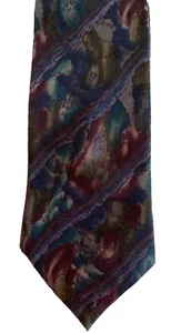 Garcia Pine And Rock Collection Services Classic Teals, Purples And Greens Tie - Picture 1 of 5