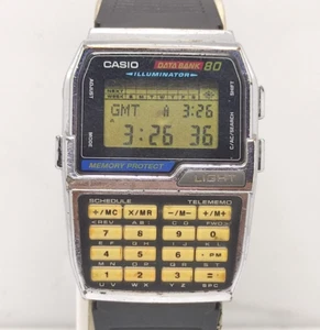 Casio Data Bank 80 Illuminator DBC-810 Module 1476 Calculator Watch - Picture 1 of 9