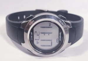 Women Armitron All Sport Watch 45/7042 Silver Acc Black Resin Band Easy Read New - Picture 1 of 5