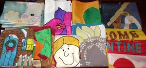 Lot of 10 Large Yard Garden Flags Decorative Holidays Seasonal - Natvity Winter - Picture 1 of 11