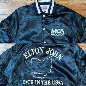Vintage 70s Elton John Jacket Size Medium Label Band Tour MCA Records Cincinnati - Picture 1 of 12