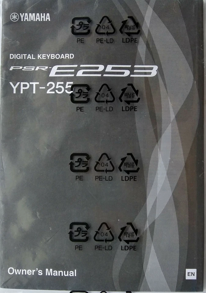 Yamaha PSR-E253 YPT-255 Digital Keyboard Original User's Owner's Manual Booklet. - Image 1 of 1