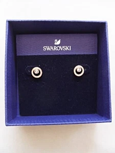 Swarovski Constella Circle Stud Pave Earrings Rose Gold Tone w/ Original Box - Picture 1 of 5