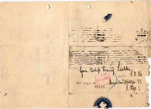 Germany 1926 certificate of EXIT from the Evangelical Church (546) - Picture 1 of 2