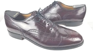 Men's 9.5 JOHNSTON & MURPHY Limited Collection Burgundy Wingtips Shoes 24-93230 - Picture 1 of 12