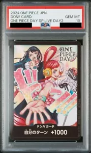 PSA 10 Don !! Card Ado & Uta ONE PIECE Day 2024 Promo ONE PIECE Card Japanese - Picture 1 of 2