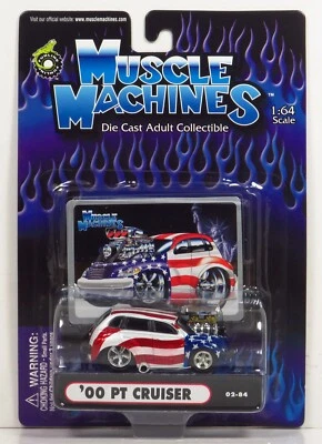 Muscle Machines Stars & Stripes 9/11 2000 Chrysler PT 00 Cruiser 02-84 1:64 - Image 1 of 4