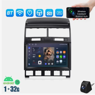 4-kern für VW Touareg 2002-2010 32G Android 13 Autoradio CarPlay Kam Navi RDS - Bild 1 von 4