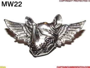 steampunk badge brooch pin wings rhino judoon Doctor Who timelord #MW22 - Picture 1 of 4