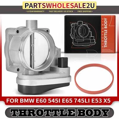 Fuel Injection Throttle Body with TPS Sensor for BMW 545i 645Ci 745i X5 E60 E65 - Image 1 of 4