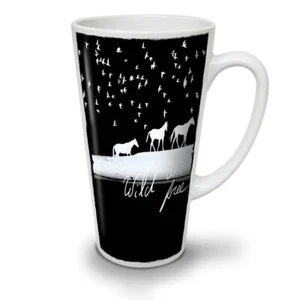 Wellcoda Wild And Free Horse White Latte Mug 12/17oz - Picture 1 of 15