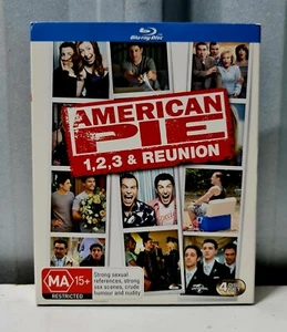 American Pie 4 Film Collection (1,2, The Wedding, Reunion) - 4 Disc Reg B Bluray - Picture 1 of 8