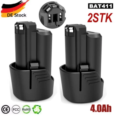 MARKENLOS 2x 4,0Ah 4000mAh Akku Für Bosch Professional GBA 12V 10,8V GSR GSA BAT411 BAT412