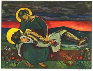 ÚLTIMO DEBATE ENTRE MADRE E HIJO - Prof. Otto WEIDENMANN firmado a mano - Imagen 1 de 1